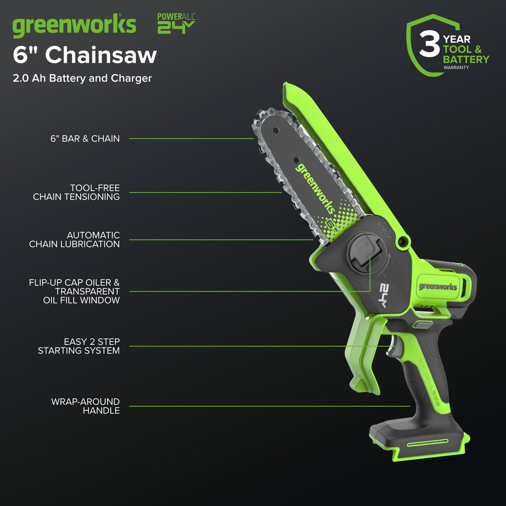 24V 6 in Mini Pruning Chainsaw U974