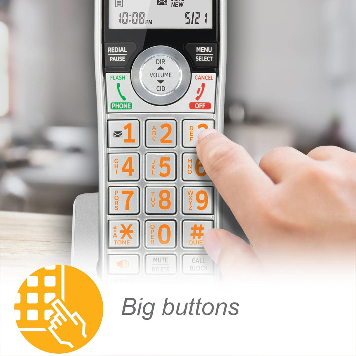 2-Handset Corded/Cordless Phone with Answering Machine D566225
