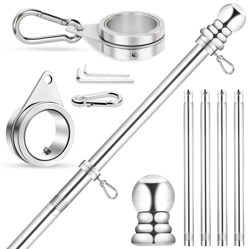 5 FT Stainless Steel Tangle Free Flag Pole B368