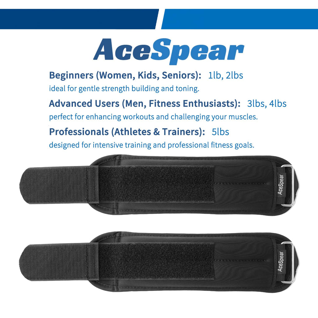 Ankle Weights Sets 1lb 2lb 3lb 4lb 5lb B1521