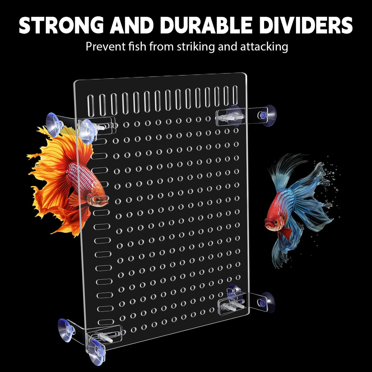 4 Set Acrylic Aquarium Divider Fish Tank Panels P4293