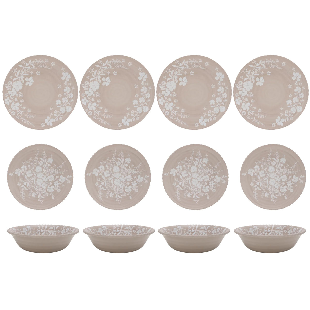 12-Piece Bamboo Melamine Dinnerware Set U84976