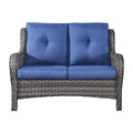 2-Seater Wicker Patio Sofa with Cushions Y545351