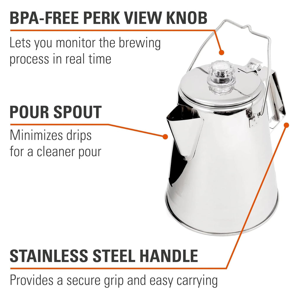 14 Cup Stainless Steel Percolator Coffee Pot J3303