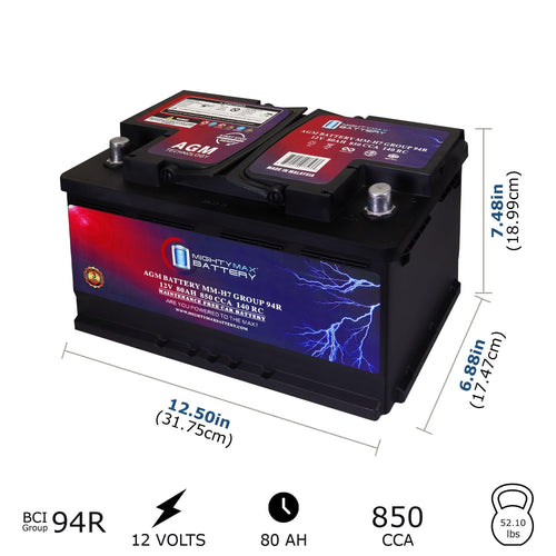 12V 80AH 850 CCA Replacement Battery H17092