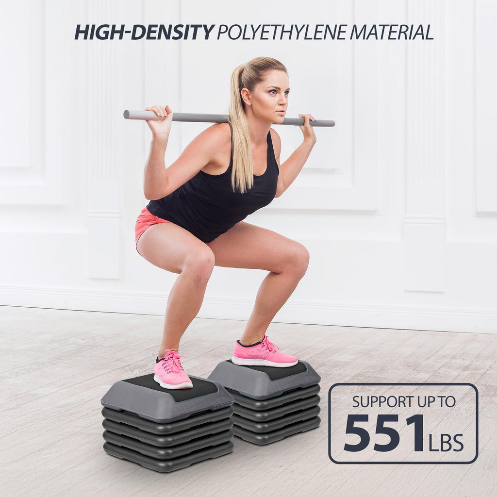 Adjustable Aerobic Step Platform with 4 Risers B343191