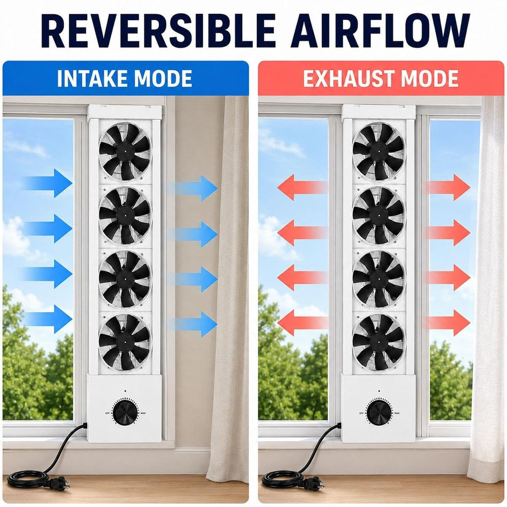 White 3-Speed Reversible Window Fan T964