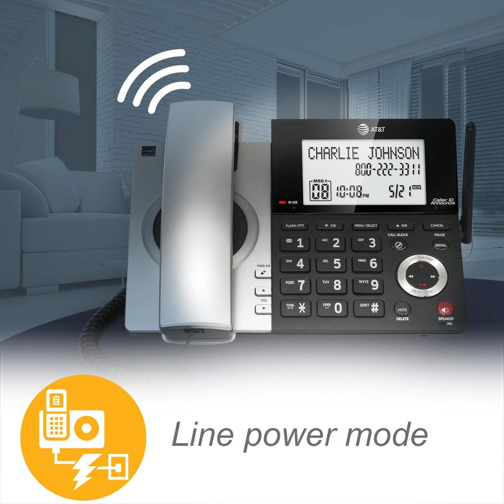 2-Handset Corded/Cordless Phone with Answering Machine D566225