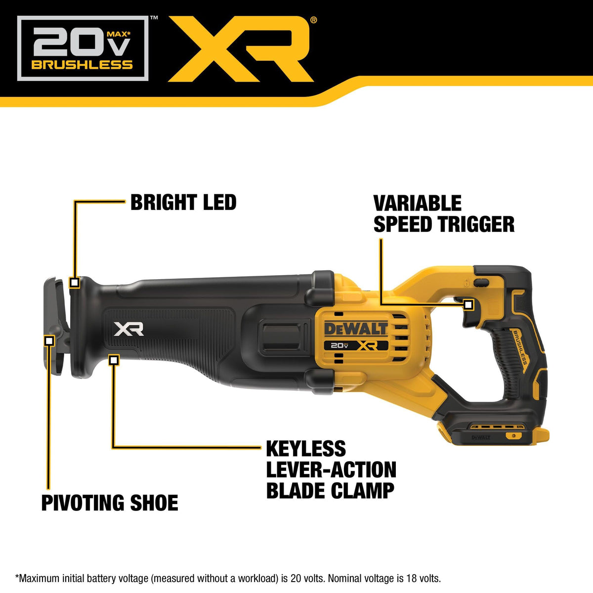 20V MAX Brushless Cordless Reciprocating Saw B626