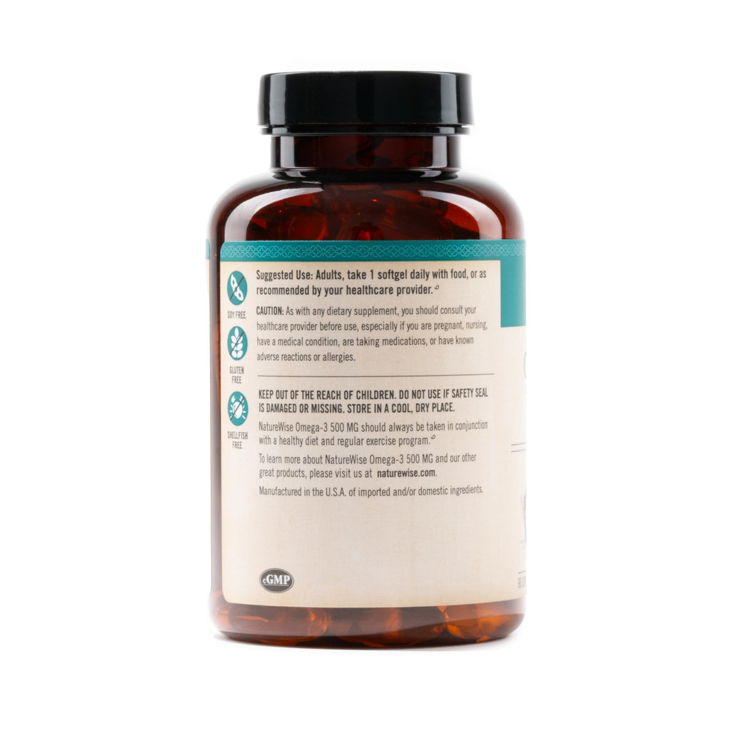 Omega 3 Fish Oil 500 mg EPA & DHA 90 Softgels T4005