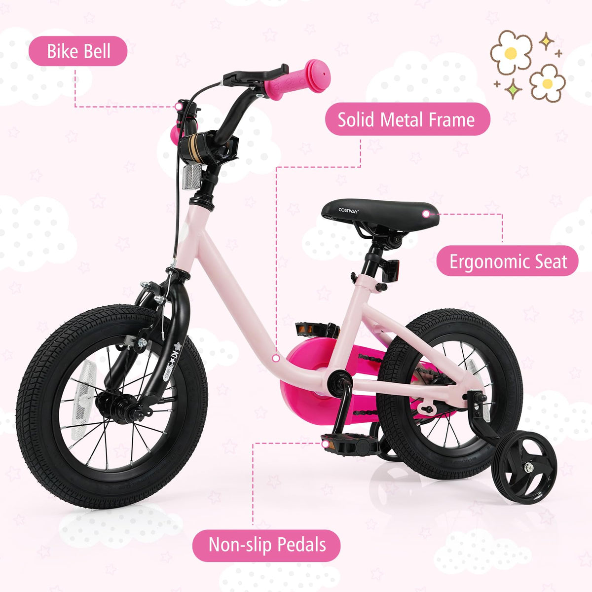 12 14 16 Inch Kids Bike with Training Wheels C8236
