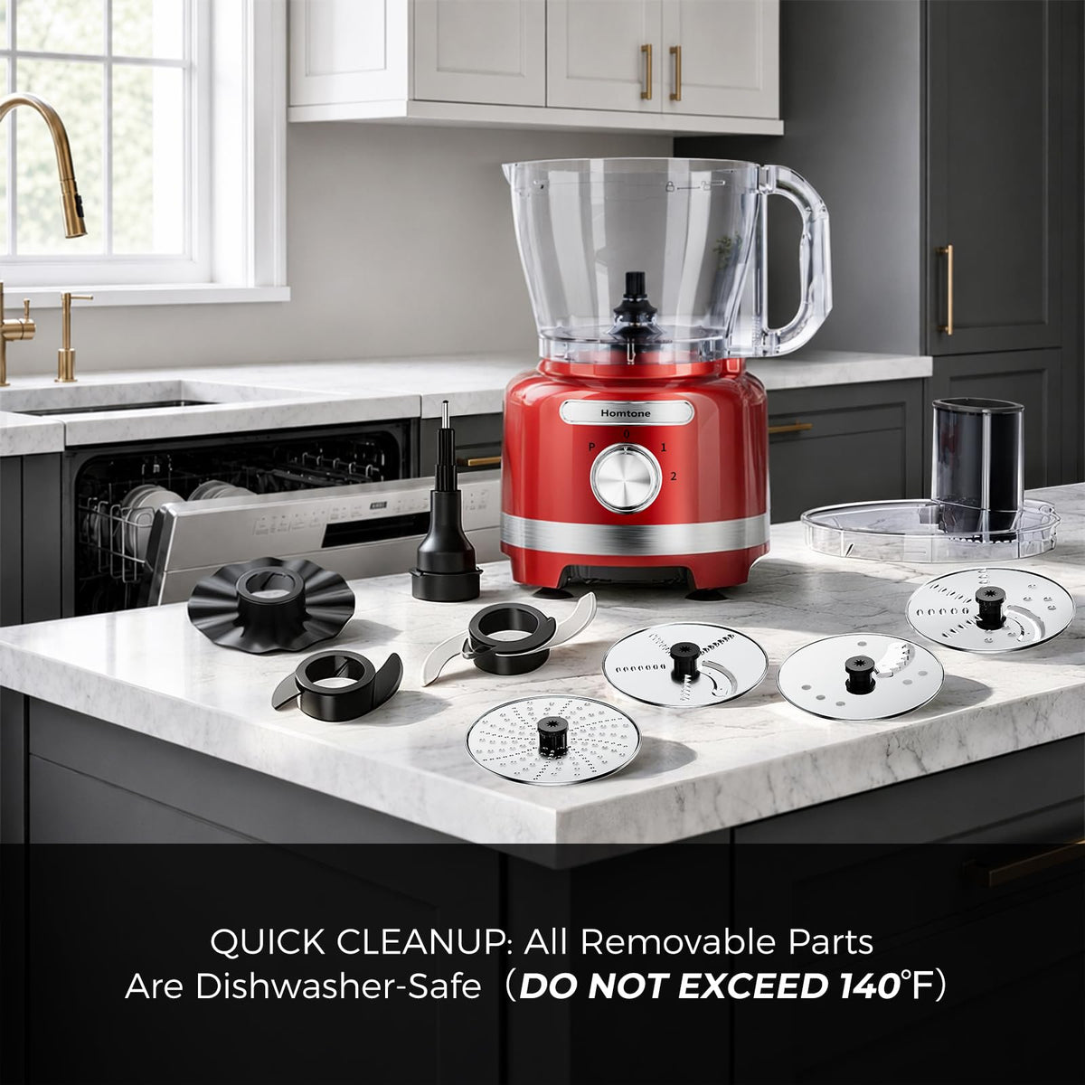 16 Cup Red Food Processor L670