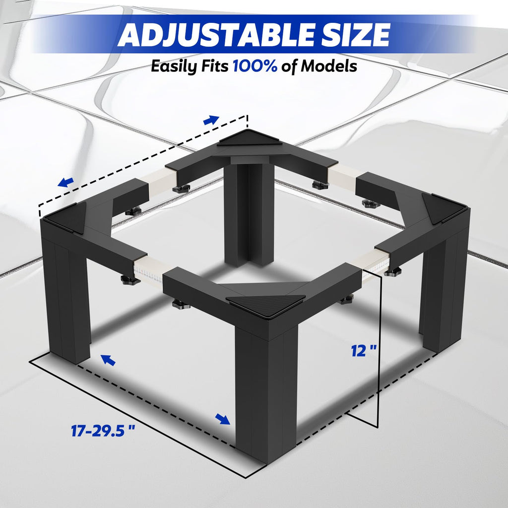 Heavy Duty Adjustable Laundry Pedestal Black M582