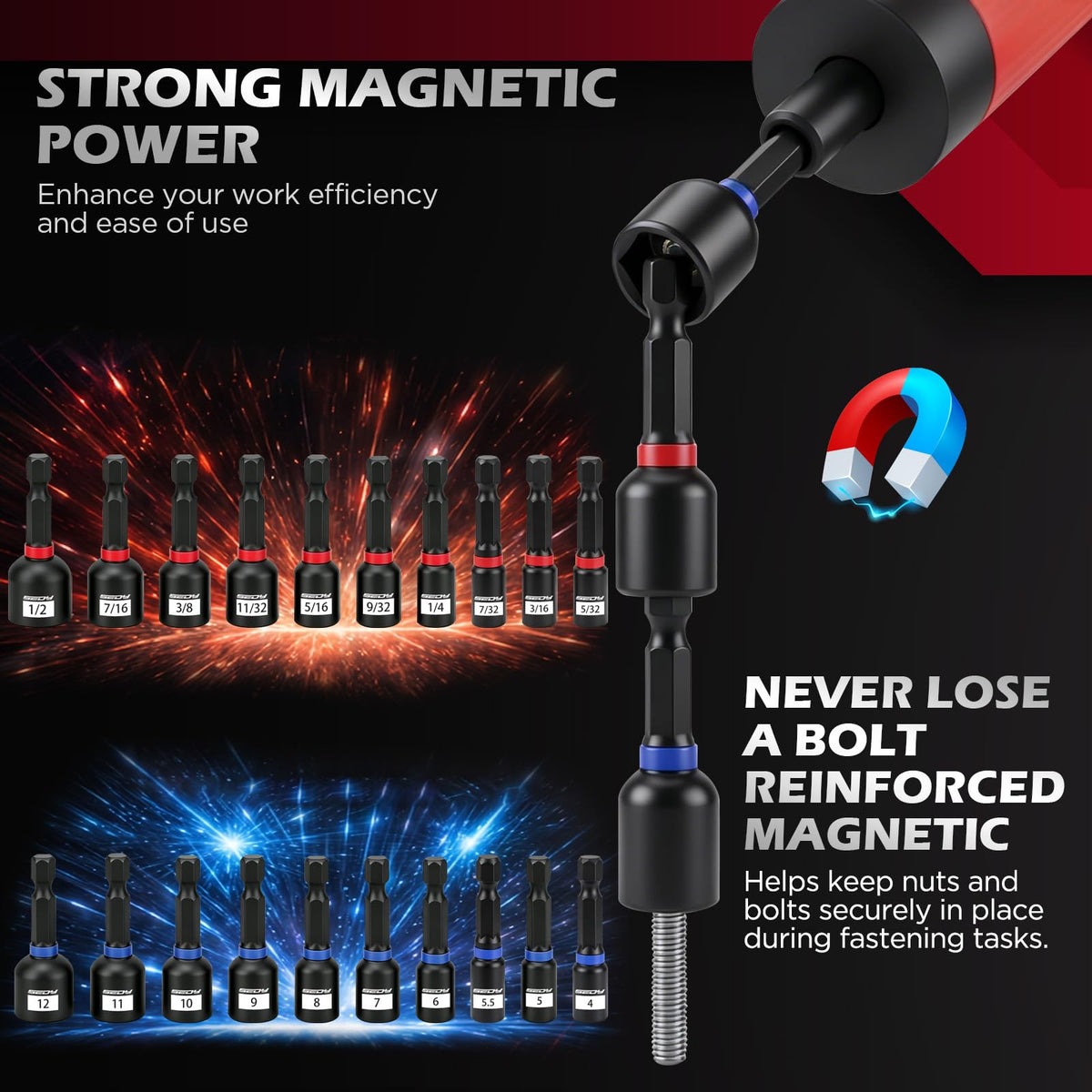 64-Piece Torque Screwdriver Set, 10-70 in-lb, 1/4" Drive R198686