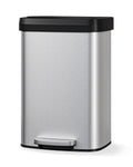 50 L Stainless Steel Step-on Trash Can with Lid Q9597