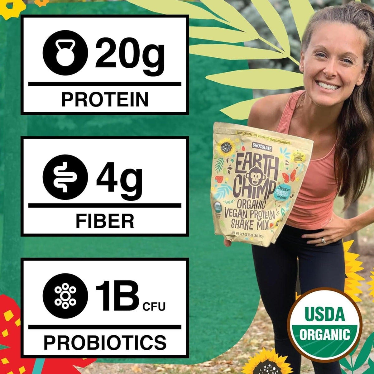 Organic Vegan Protein Powder with Probiotics M9993