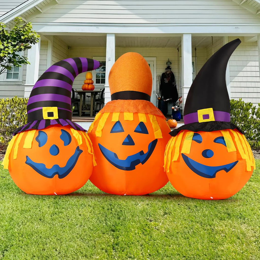 6 FT Halloween Inflatables Outdoor Pumpkin Combo with LED Lights U37631