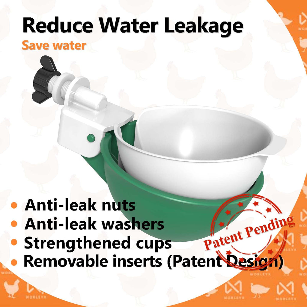 Large Automatic Chicken Waterer Cups with Inserts 5 Pack X821863