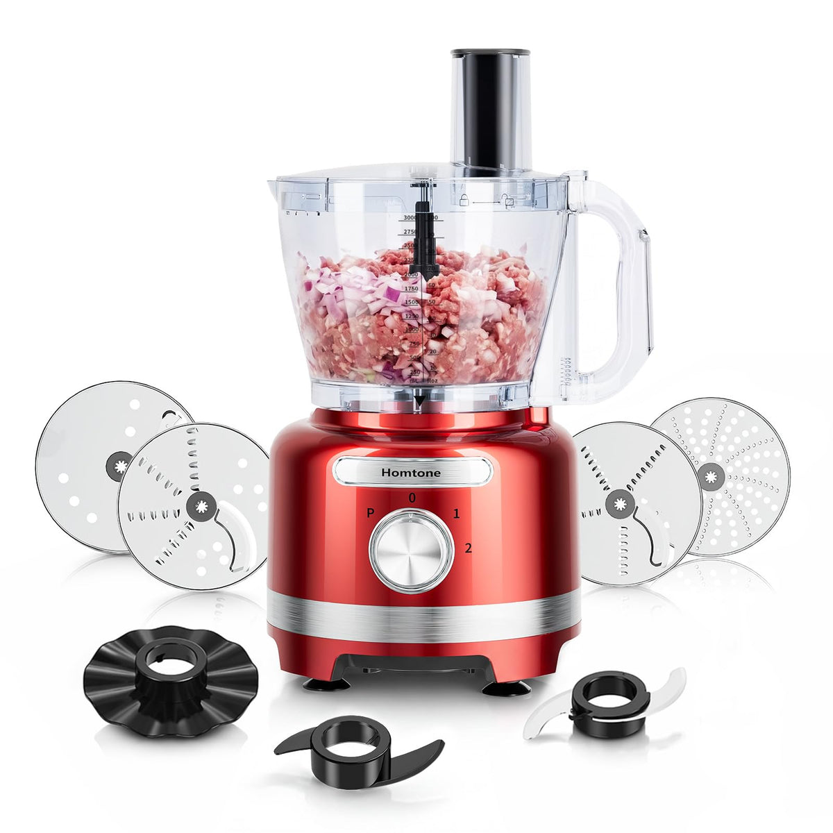 16 Cup Red Food Processor L670