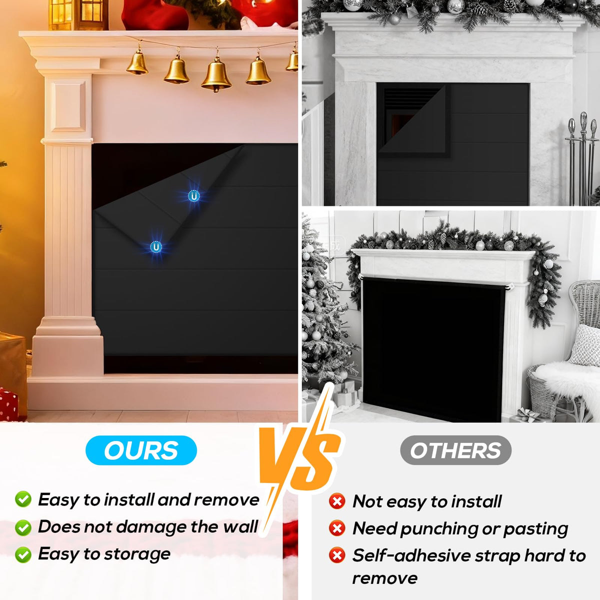 Magnetic Fireplace Cover 36x24 Inch X4718