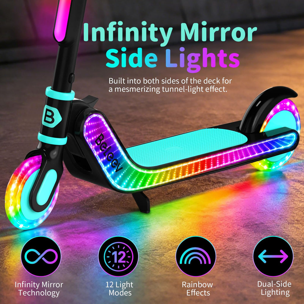 2 Wheel Folding Kick Scooter with Light-Up Deck E739