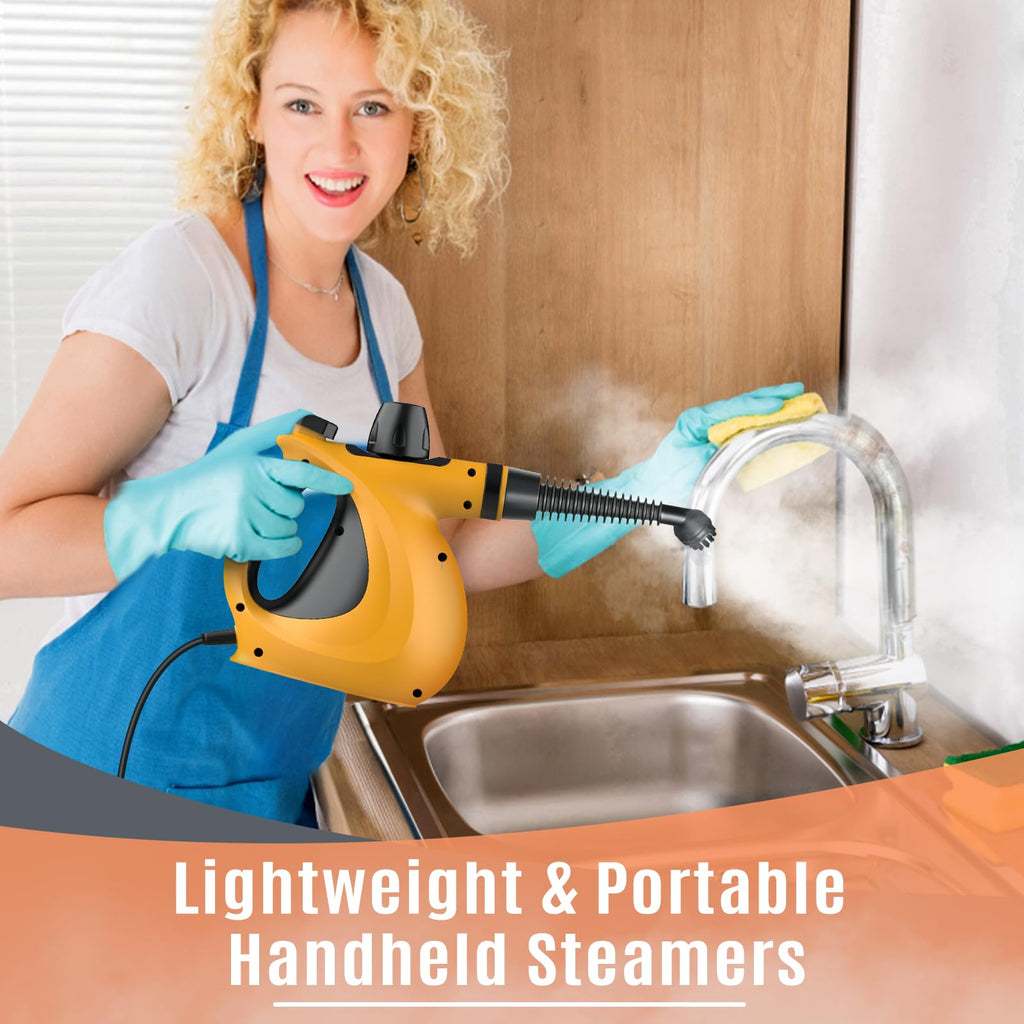 Pressurized Handheld Multi-Surface Natural Steam Cleaner with 12 pcs Accessories X574