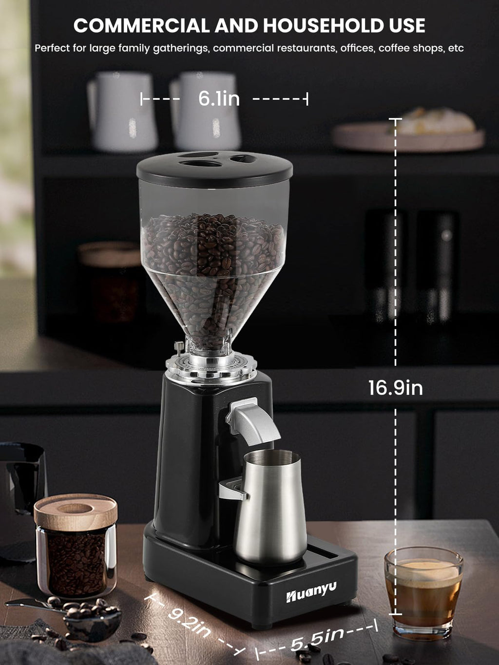 60mm Flat Burr Coffee Grinder F172
