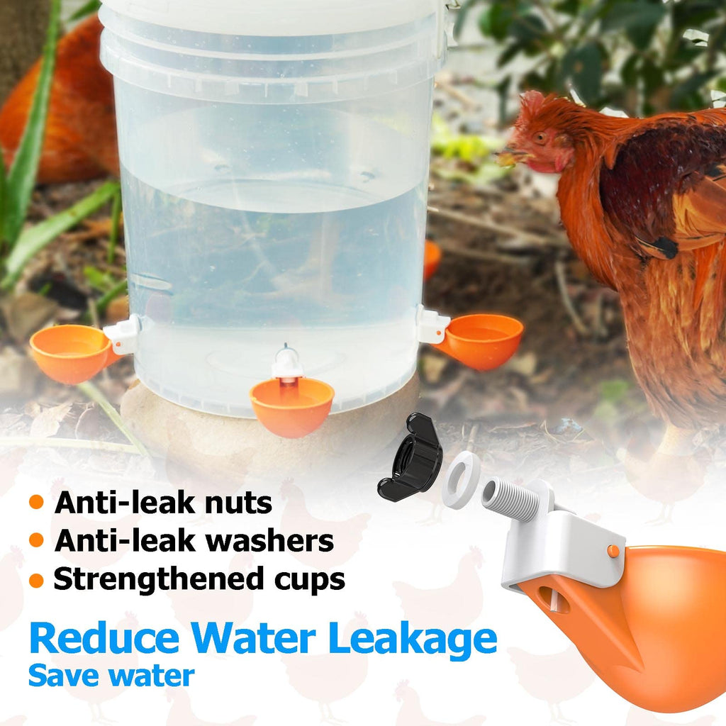Large Automatic Chicken Waterer Cups with Inserts 5 Pack X821863