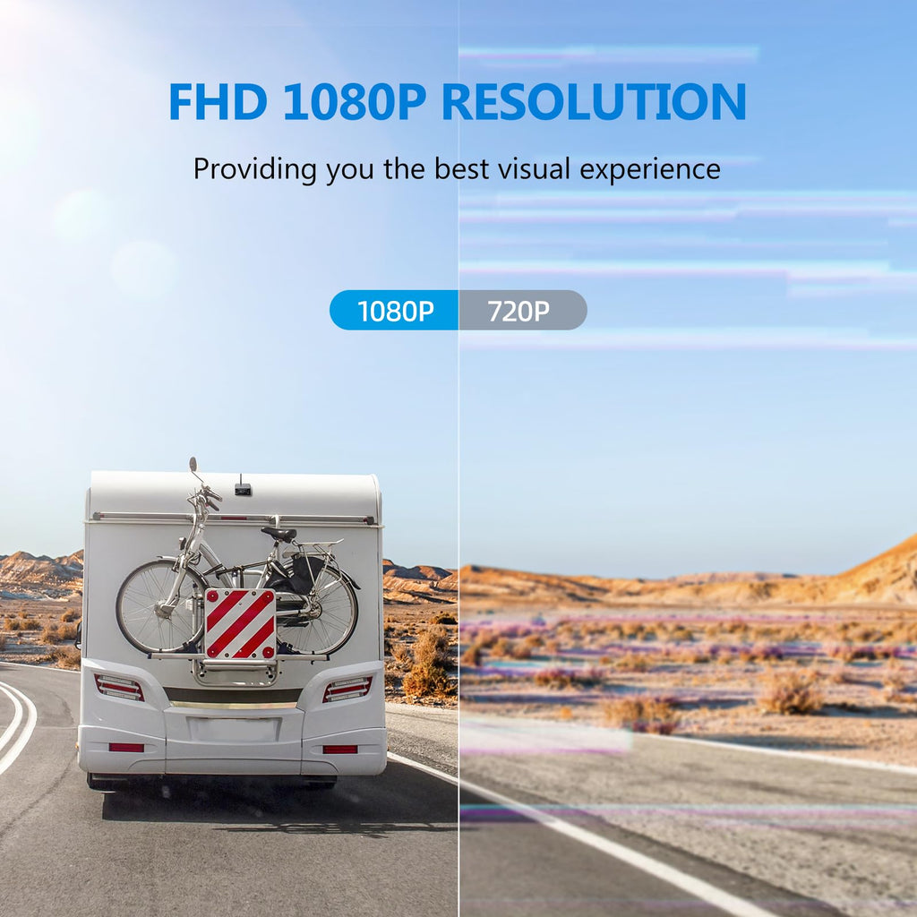 Magnetic Solar Wireless Backup Camera with 7" 1080P Monitor Z265624