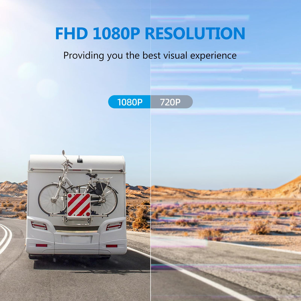 Magnetic Solar Wireless Backup Camera with 7" 1080P Monitor Z265624