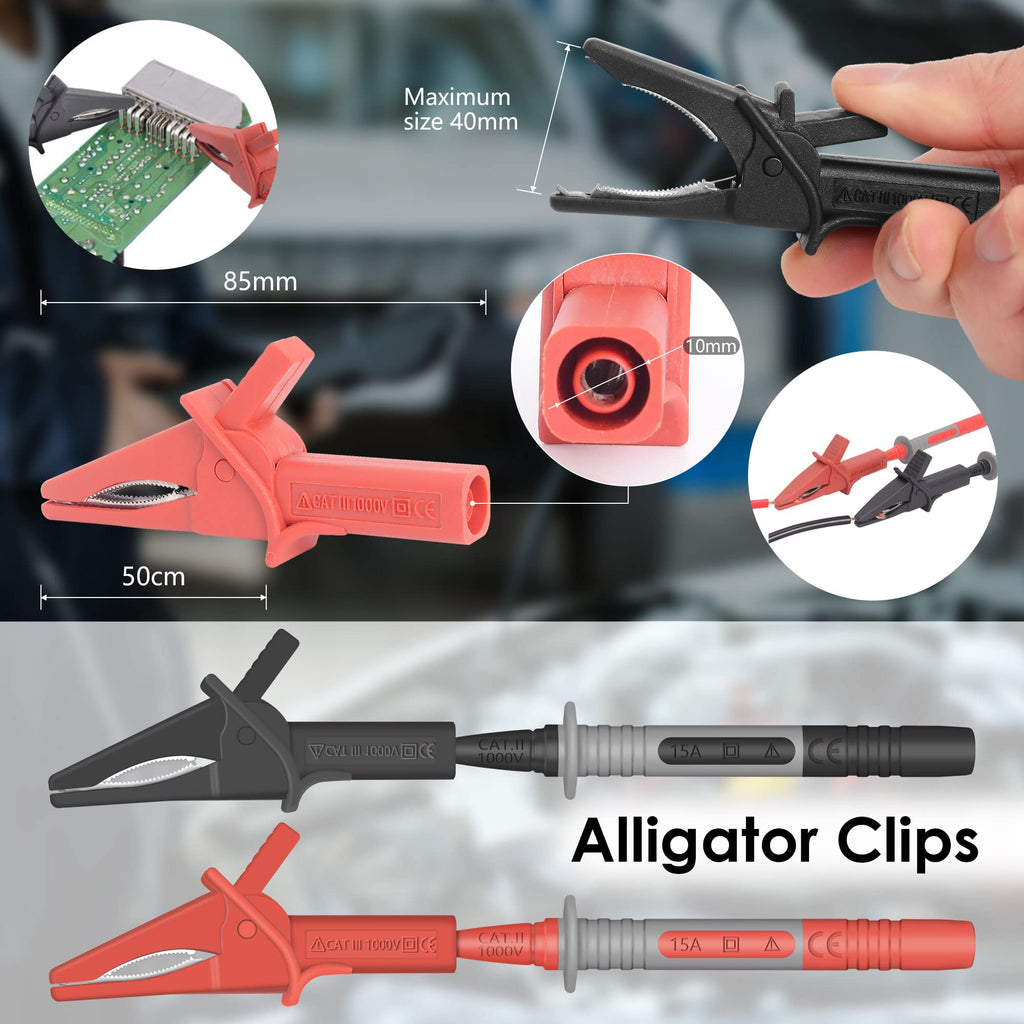 4mm Banana Plug Test Leads with Alligator Clips N875850