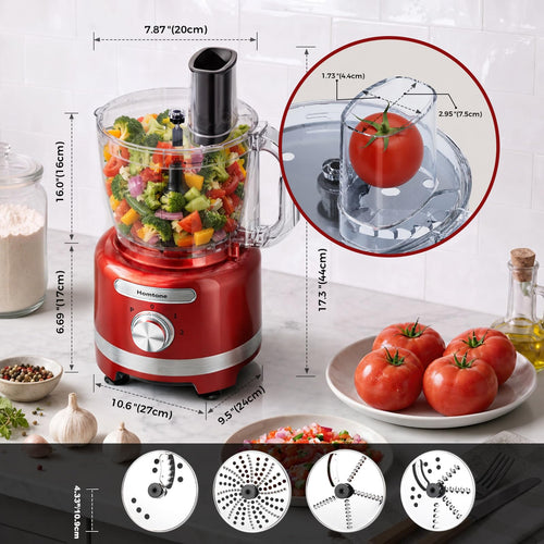 16 Cup Red Food Processor L670