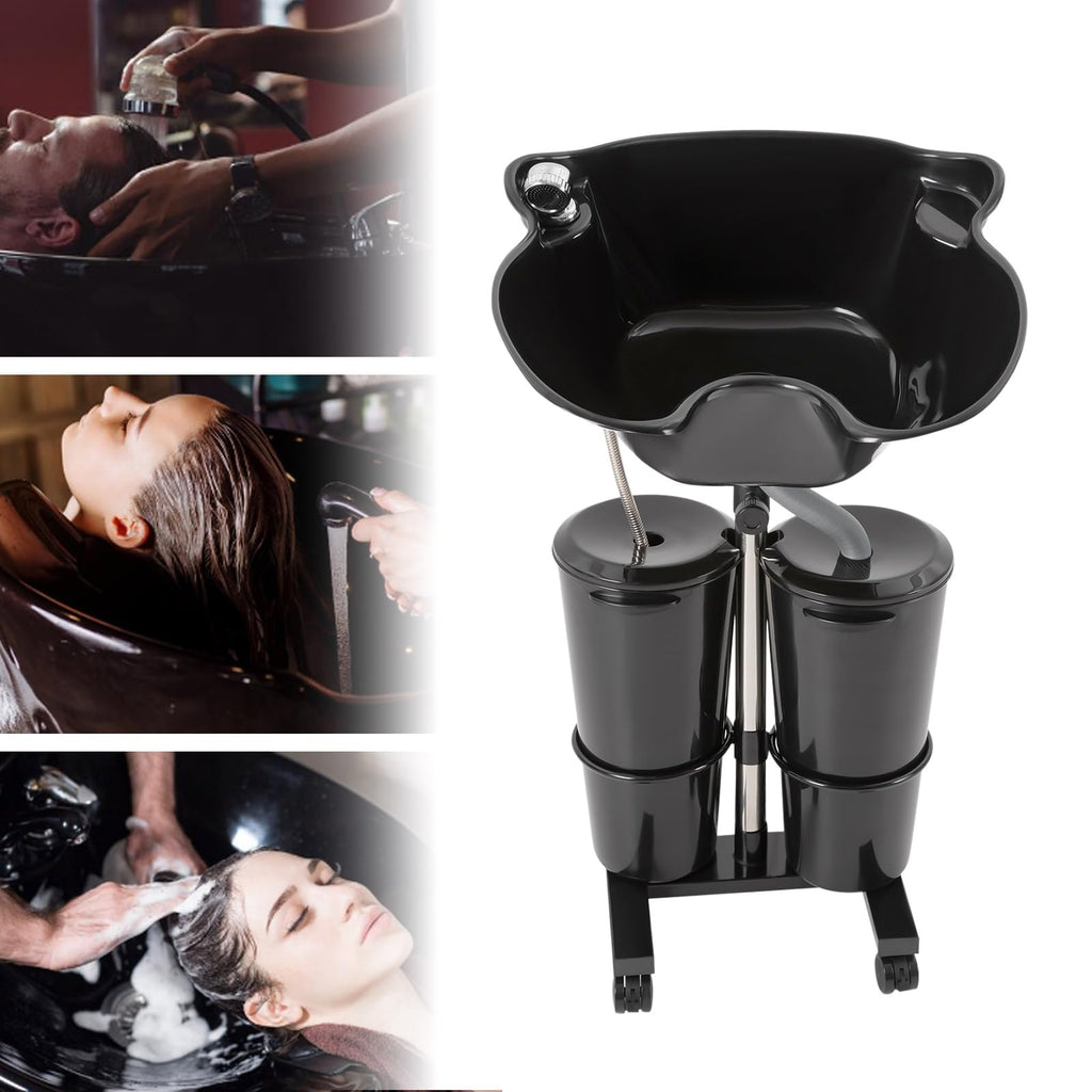 Portable Abs Shampoo Basin with 2 Water Buckets N1807