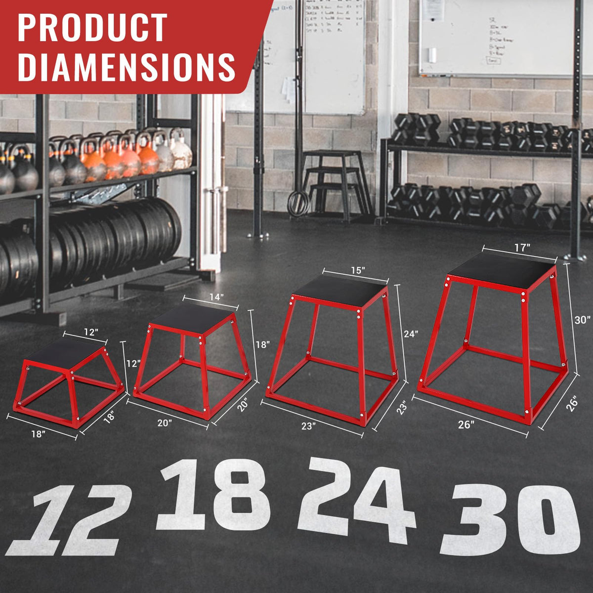 Adjustable Steel Plyometric Jump Box Set N814