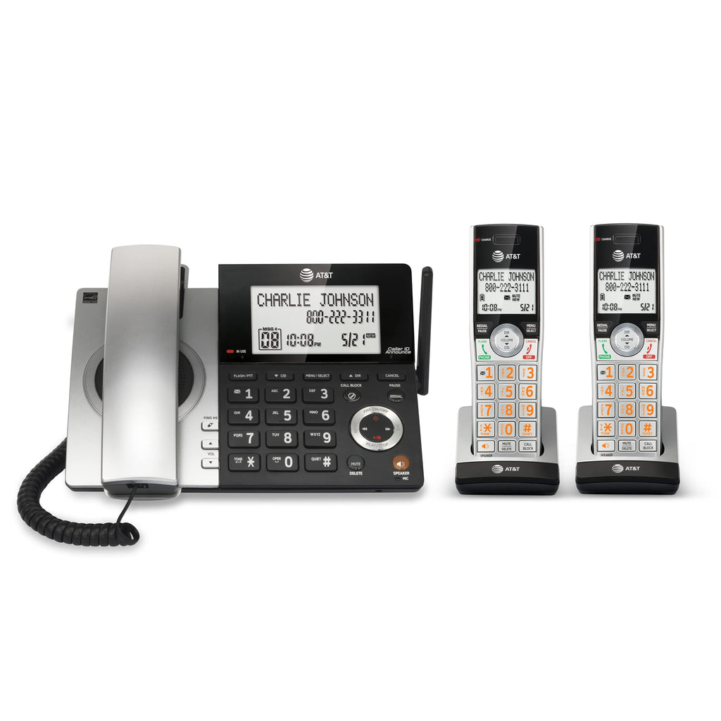 2-Handset Corded/Cordless Phone with Answering Machine D566225