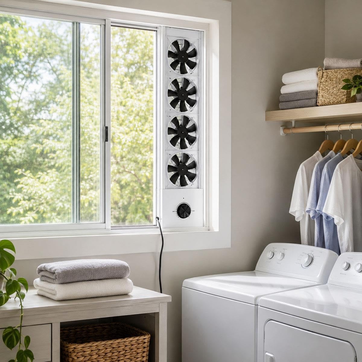 White 3-Speed Reversible Window Fan T964