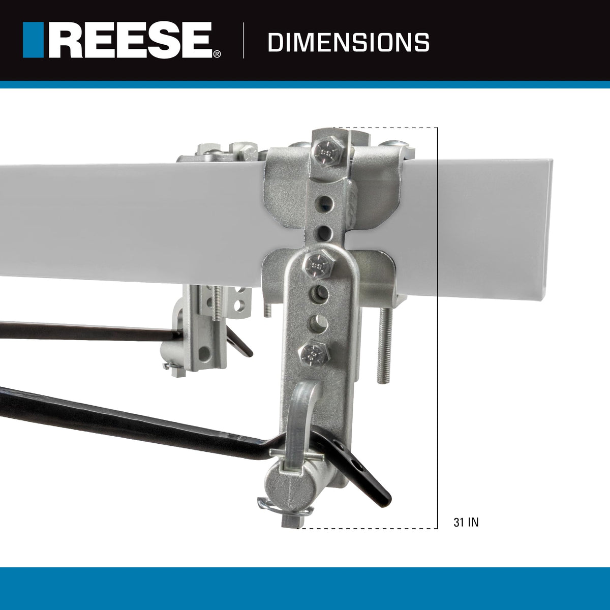 Weight Distribution Hitch with Active Sway Control, 10,000 lbs. Capacity, Black F956311