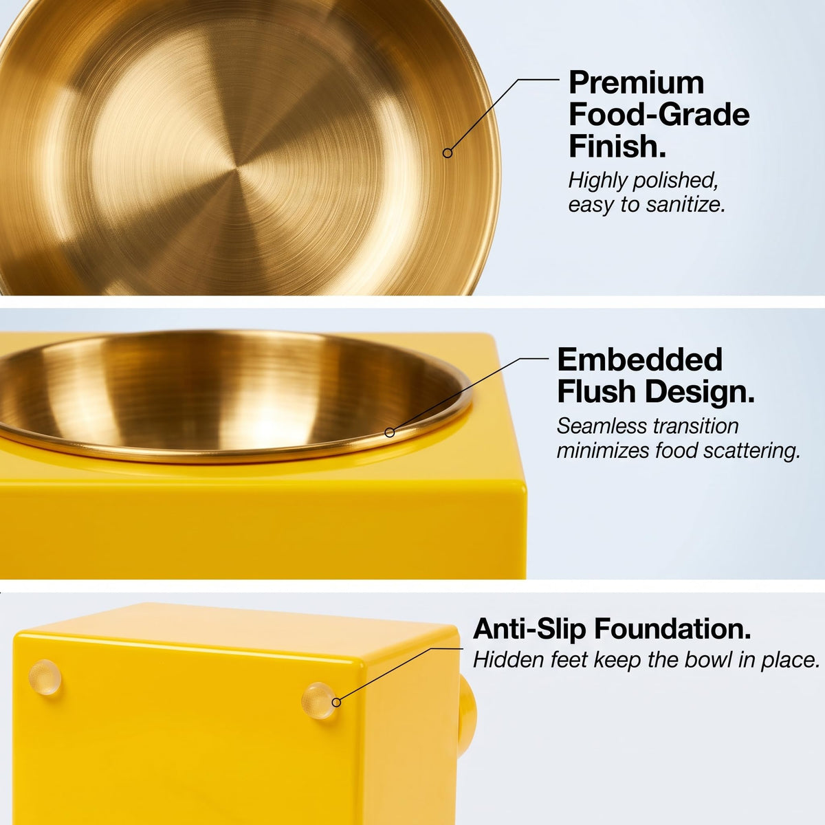 Elevated Cat Dog Bowl Set Stainless Steel Non-Slip D675210