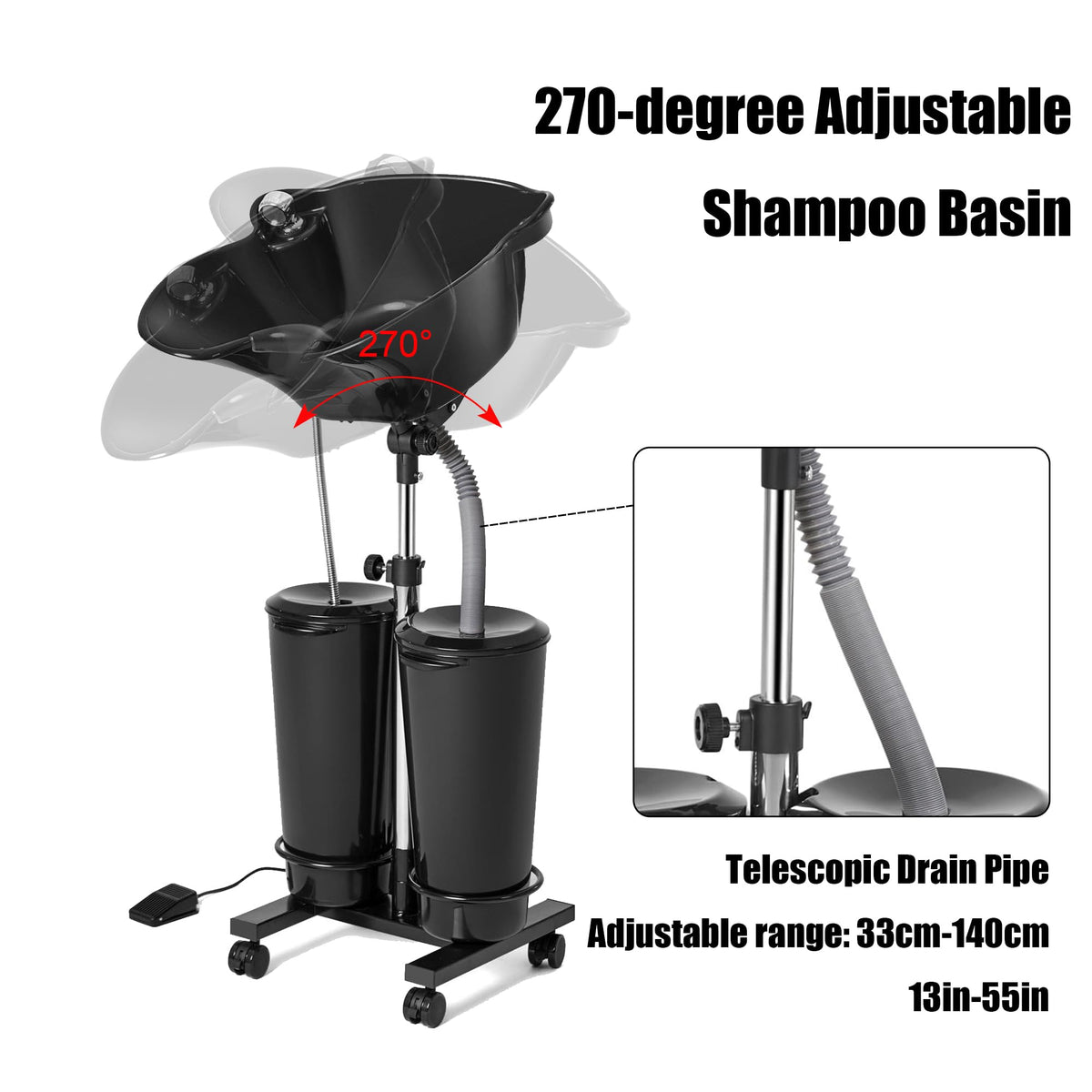 Electric Shampoo Bowl with Water Pump S18775