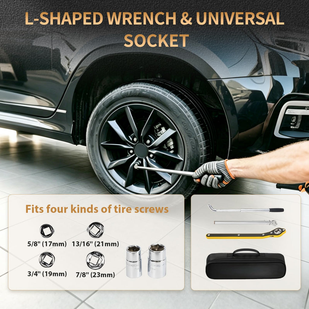 3-Ton Scissor Jack Kit with Ratchet Wrench J705427