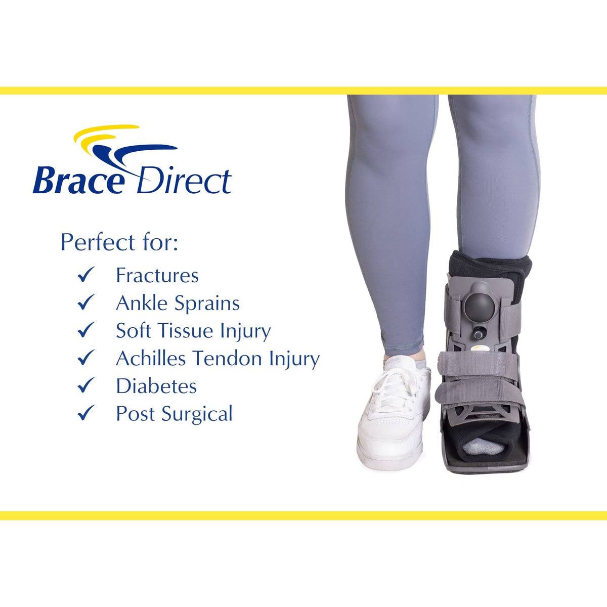 Ultra Light Short Full Shell Walking Boot + Reusable Ankle & Foot Ice Pack S358832