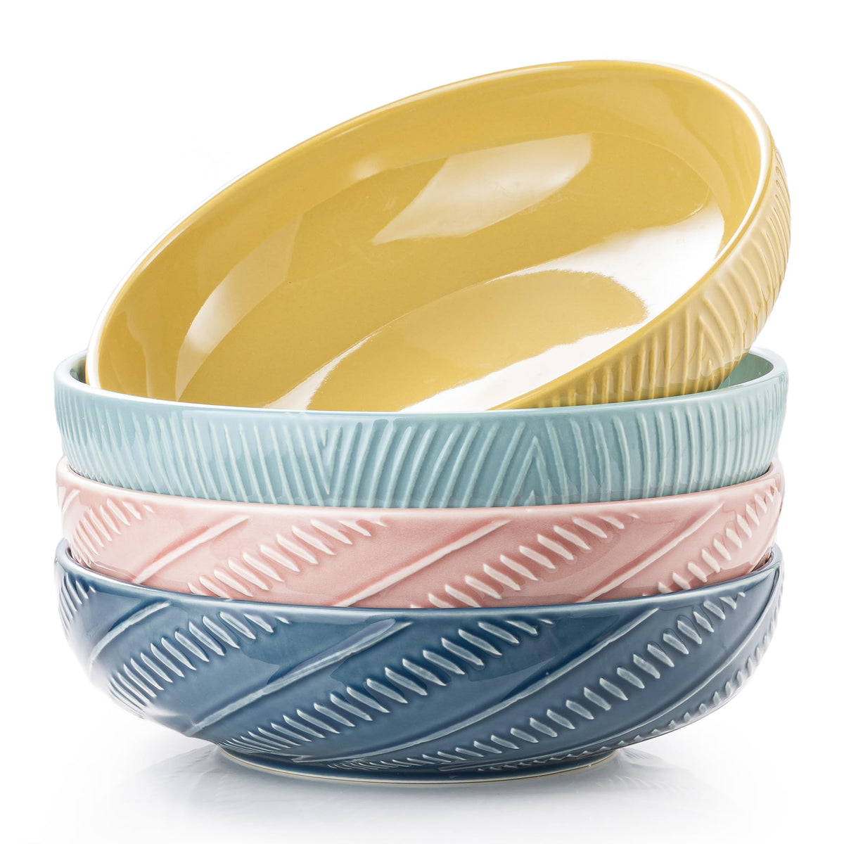 8.5Inch 36OZ Ceramic Pasta Bowls Set of 4 R58531