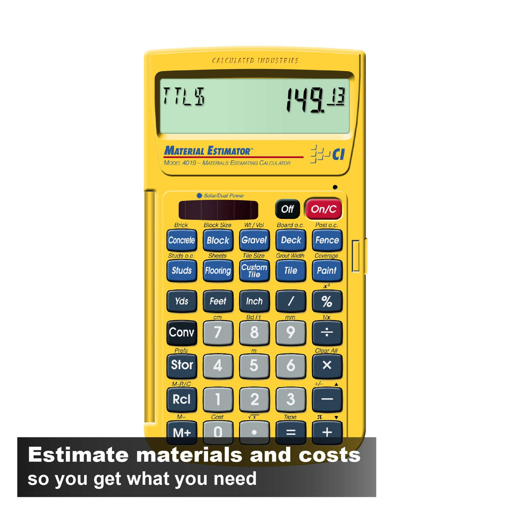 Construction Calculator & Material Estimator Calculator I286