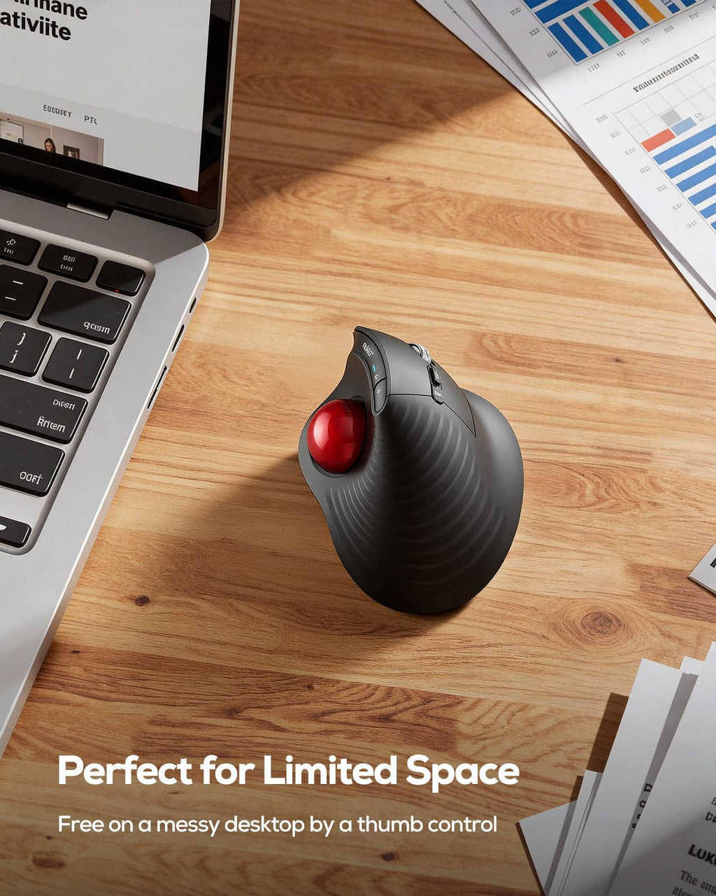 Wireless Ergonomic Vertical Trackball Mouse G348461