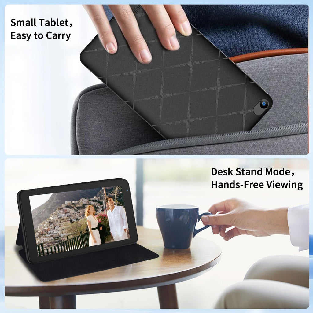 7 Inch Tablet with Case, 32GB+1TB Expand, 5G WiFi, IPS Display (Black) G338421