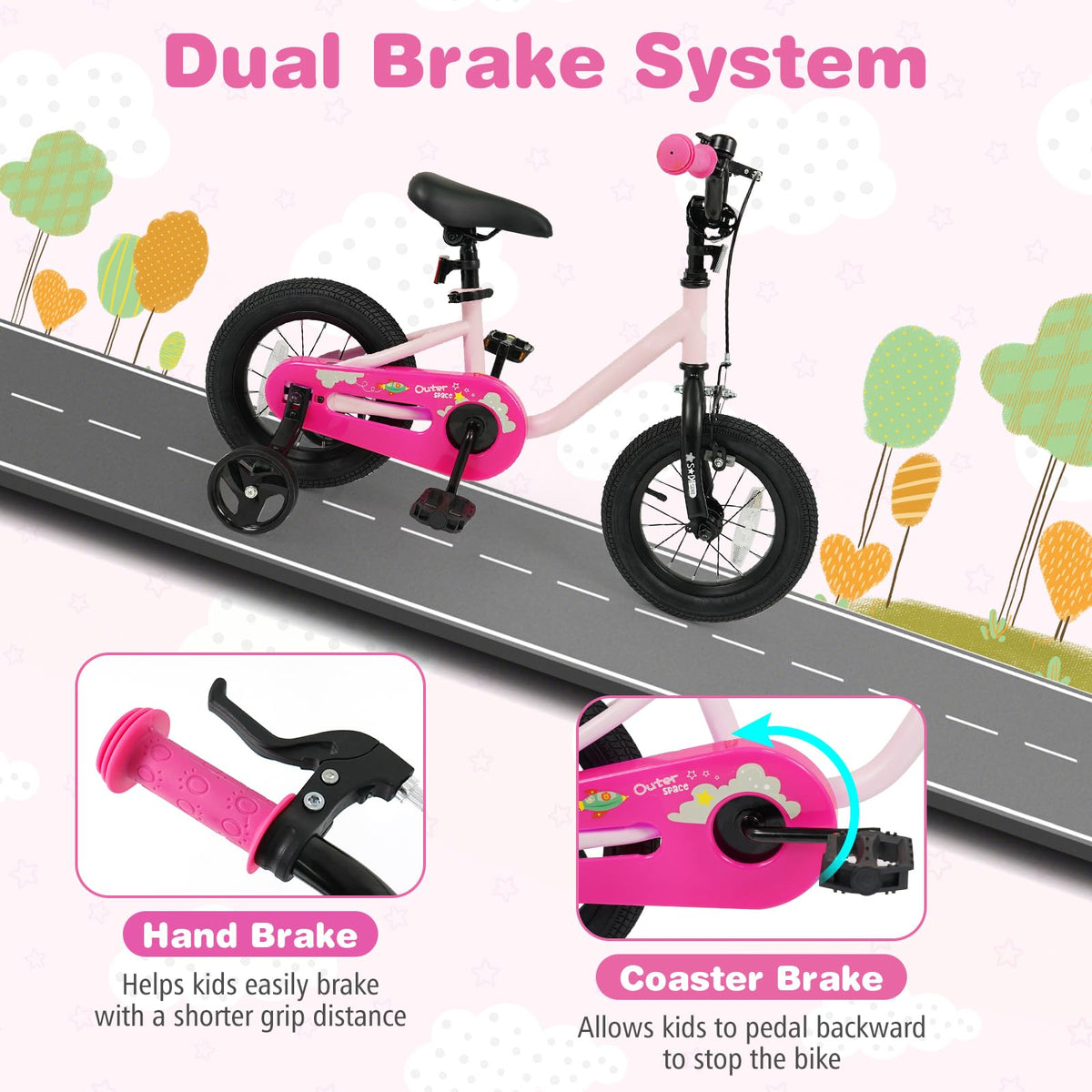 12 14 16 Inch Kids Bike with Training Wheels C8236