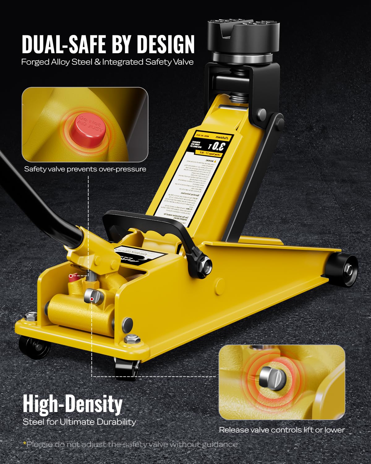 Heavy Duty 3 Ton Hydraulic Floor Jack H2677