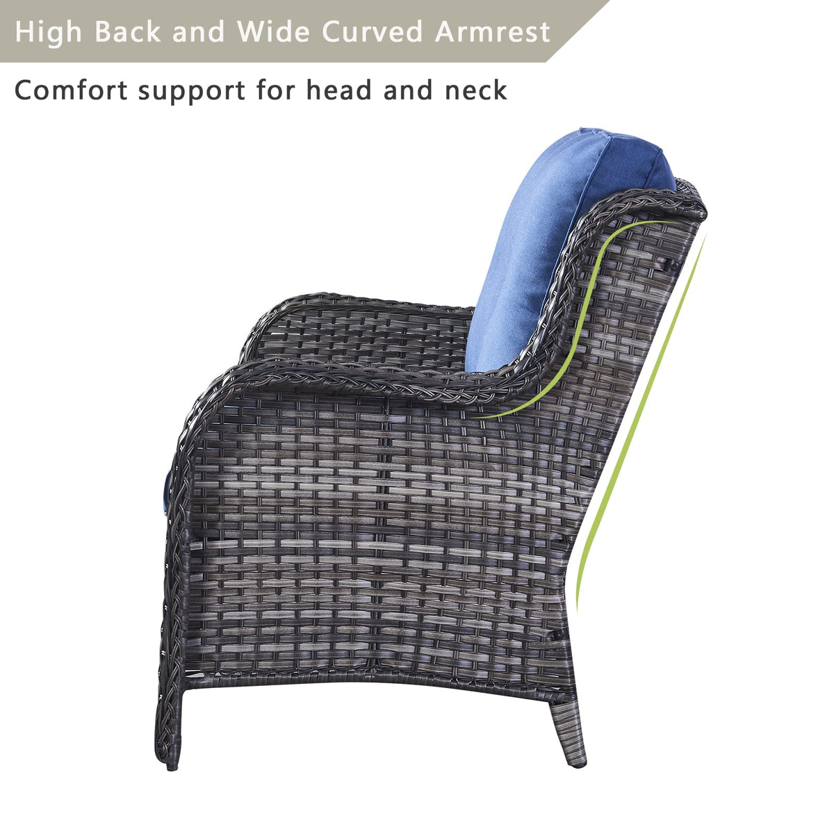 2-Seater Wicker Patio Sofa with Cushions Y545351