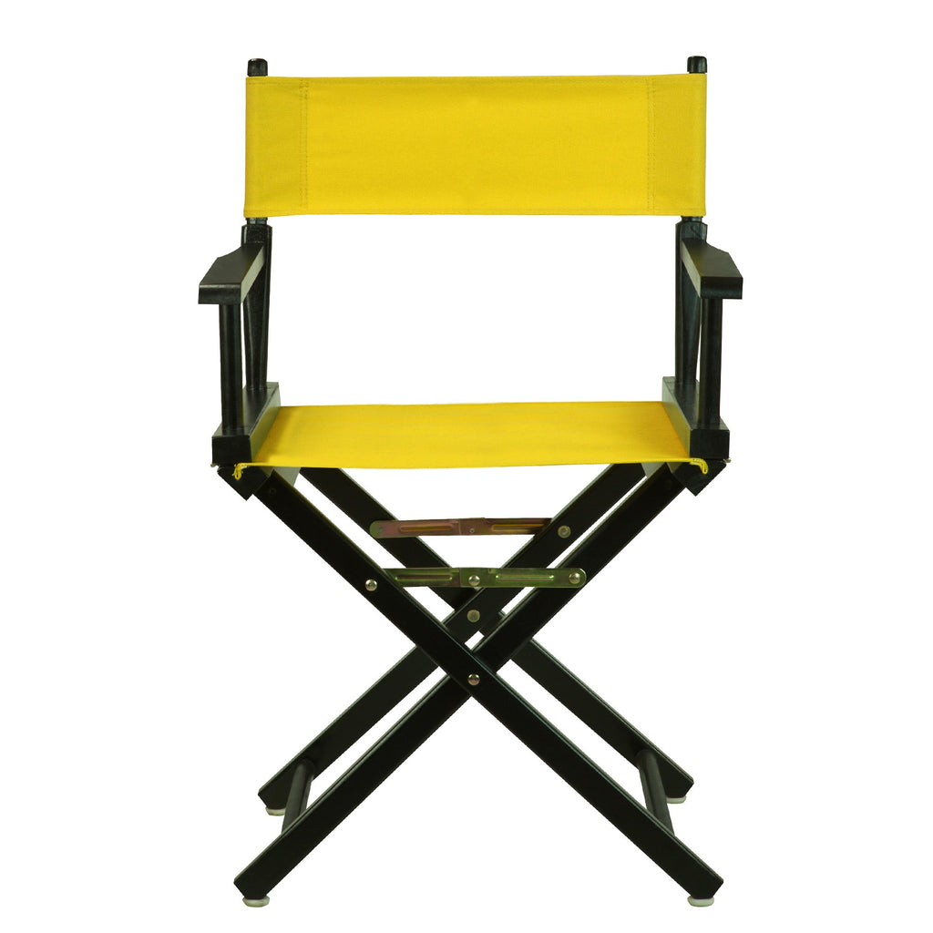 18" Black Frame-Gold Canvas Director Chair J732