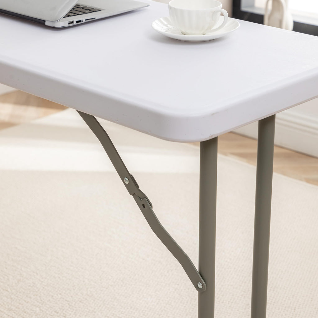 White Plastic Folding Table Set of 2 W2930